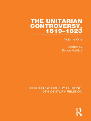 cover image of The Unitarian Controversy, 1819-1823